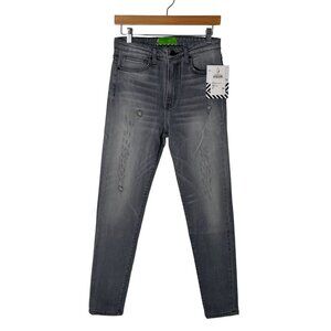 Sandrine Rose Womens 28 Jeans Gray Distressed High Rise Skinny Denim Grunge‎ Emo